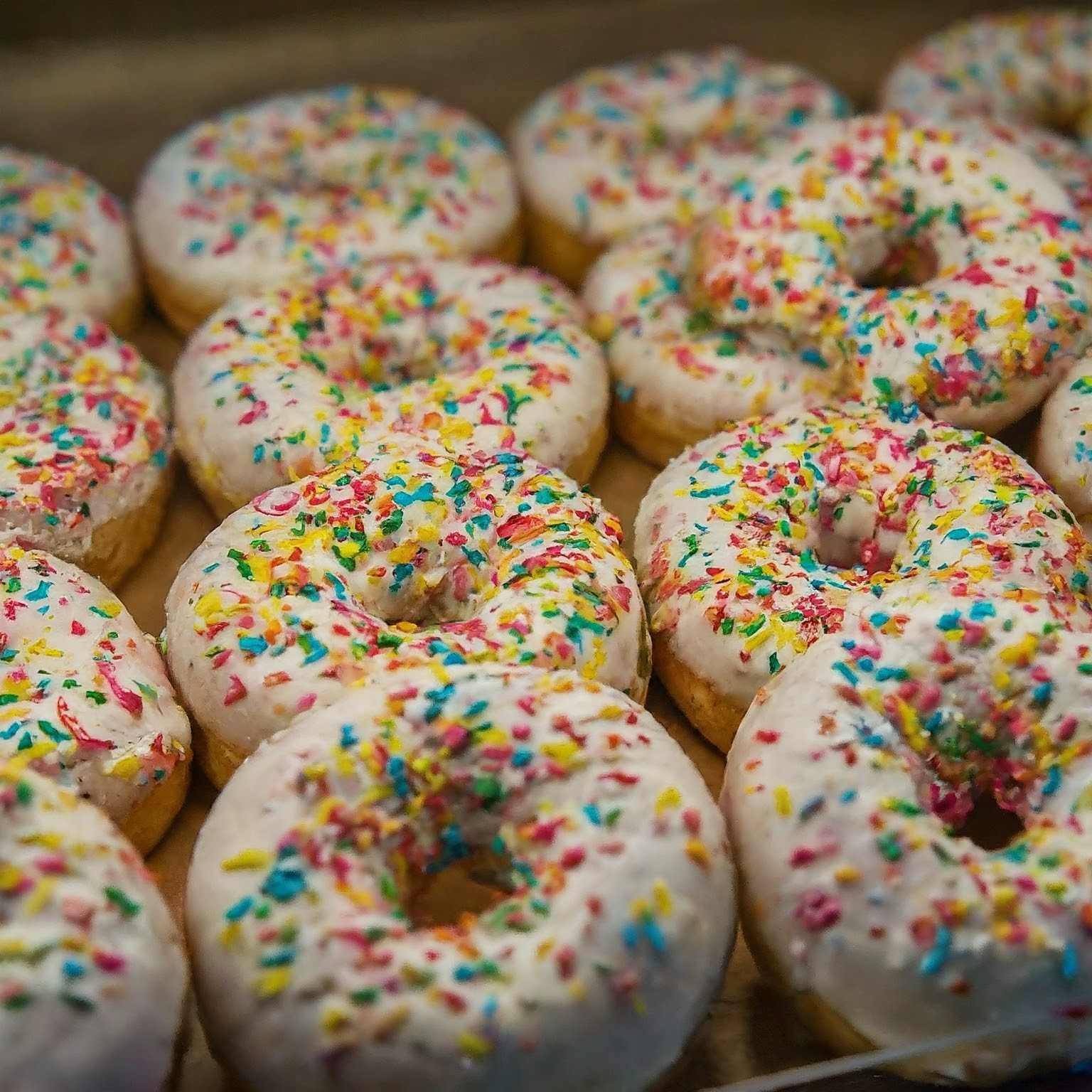 Donas glaseadas blancas